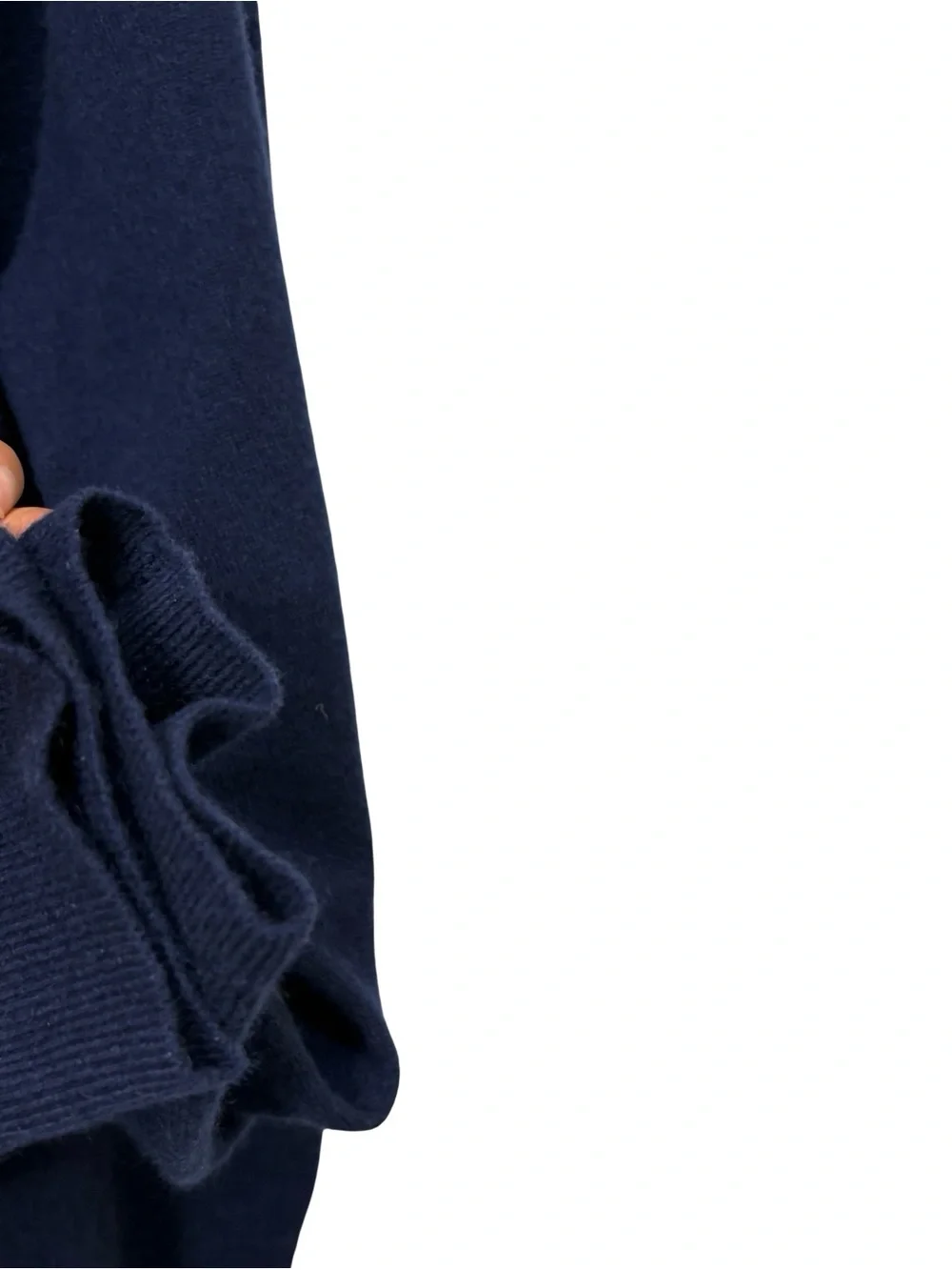 Banana Republic dark navy blue long-sleeve knit polo sweater 100% Cashmere Sz XL